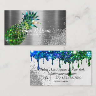 TATTOO Removal Glitter Sparkling Business Card