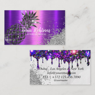 TATTOO Removal Glitter Sparkling Business Card
