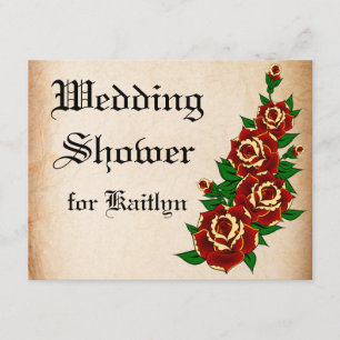 Tattoo Rose Bridal Shower Invitation