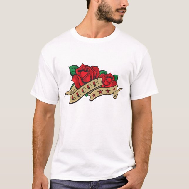 Tattoo Rose Groom Shirt (Front)