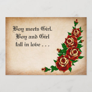 Tattoo Rose Wedding Invitation