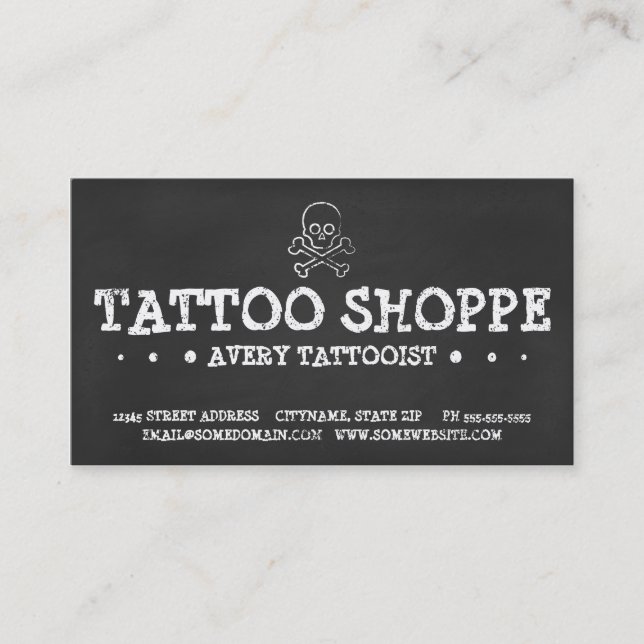 TATTOO SHOP CHALK loyalty program (3dots) (Front)