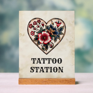 Tattoo Station Rétro Flash Sailor Heart Party