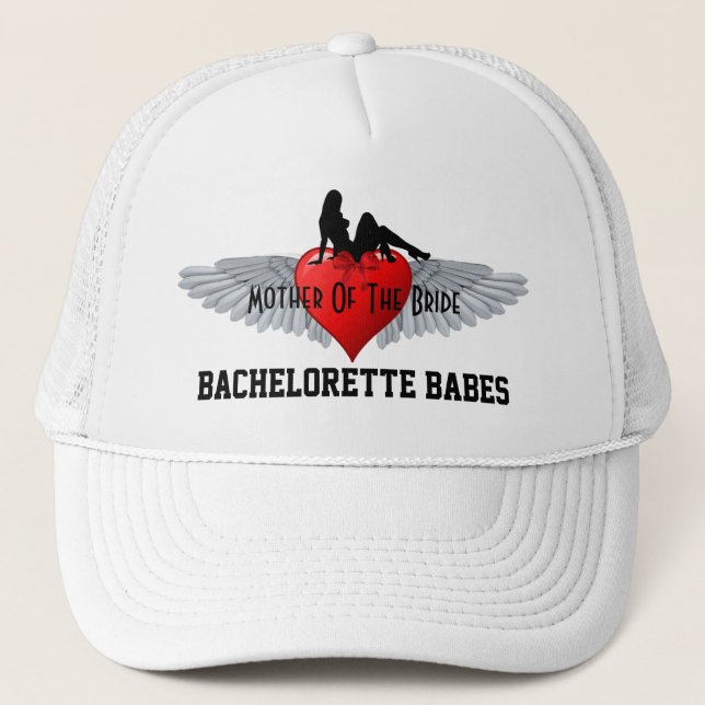 Tattoo style bachelorette party trucker hat (Front)