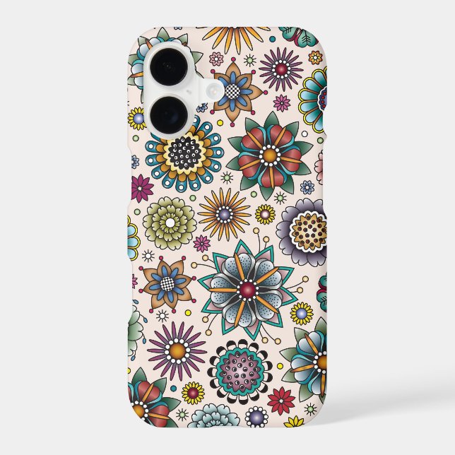 Tattoo Style Flower Doodle Pattern (Back)