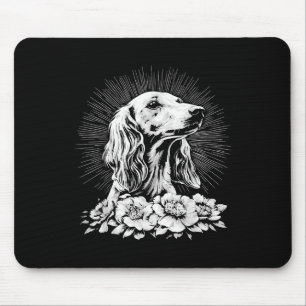 Tattoo Style Lover Saluki Retro Dog Mouse Pad