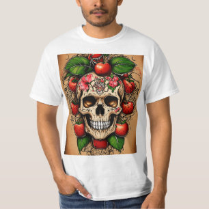 Tattoo Style Red Apple Squeezed by Hand – Love T-Shirt