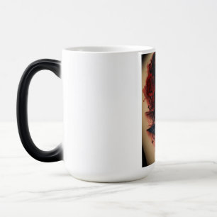 Tattoo style rose compass beautiful evoking  magic mug