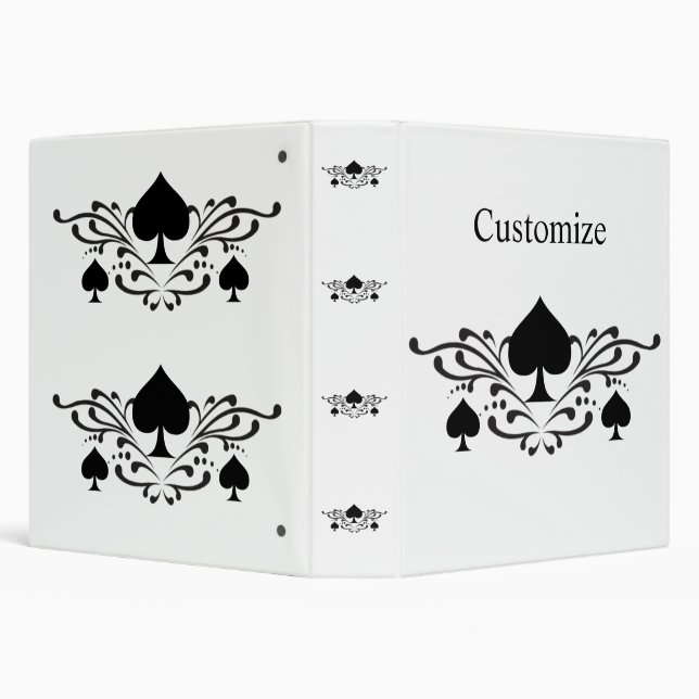 Tattoo-style Scroll Black Spades Thunder_Cove Binder (Background)