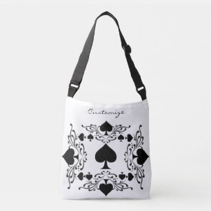 Tattoo-style Spiral Black Spades Thunder_Cove Crossbody Bag