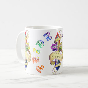 Tattoo styled cross design -love coffee mug
