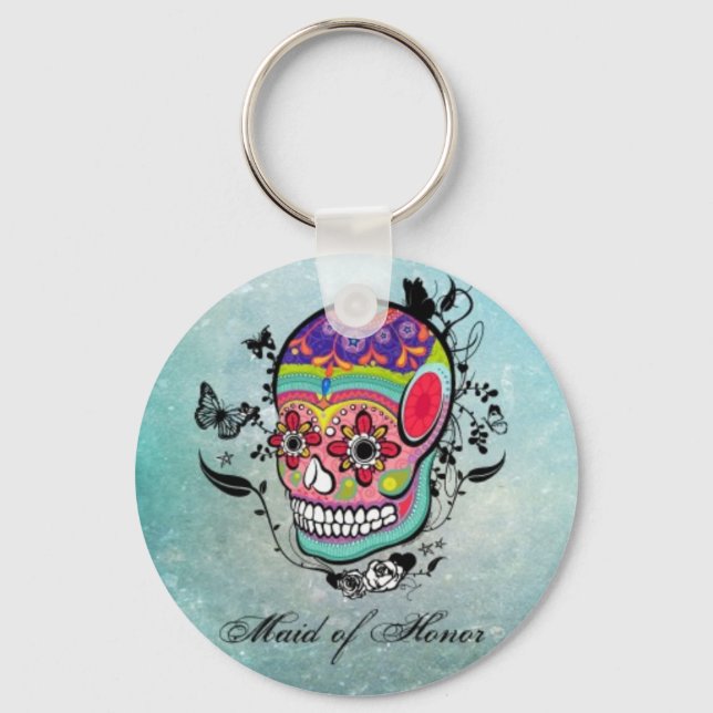 Tattoo Sugar Skull MOH Keychain (Front)