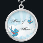 Tattoo Swallow Birds Maid of Honour Necklace<br><div class="desc">Tattoo Swallow Birds Maid of Honour Necklace. Great for a wedding favour gift!</div>