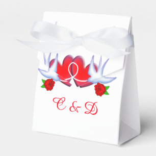 Tattoo Swallow Hearts And Roses Design Favor Box