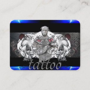 Tattoo Template Mighty, 3.5" x 2.5"   Business Car Card