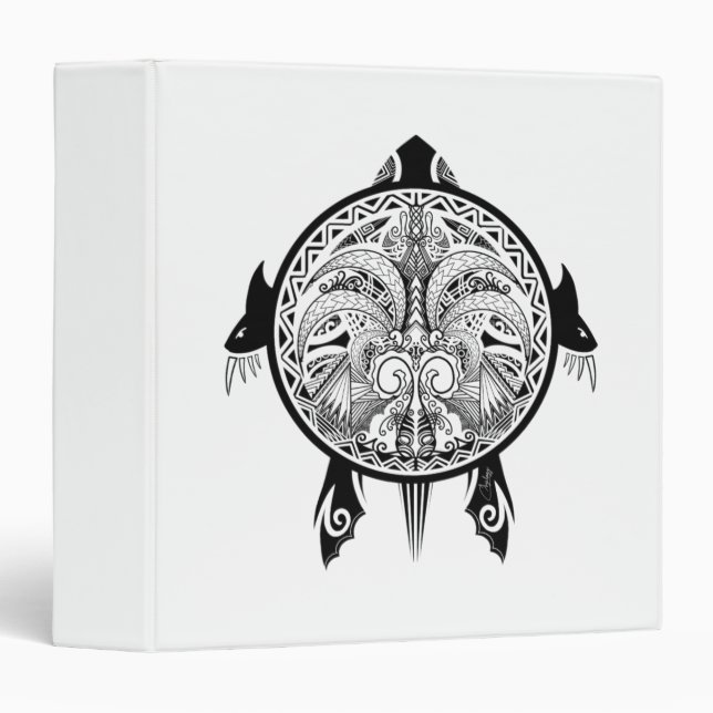 Tattoo Tribal Turtle Binder (Front/Spine)