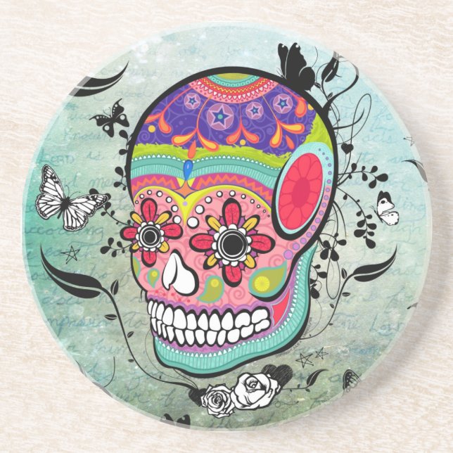 Tattoo Urban Muerte Day of the Dead. Coaster (Front)
