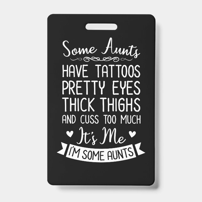 Tattooed Aunt Badge (Front)