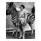 Tattooed Circus Lady and Zebra