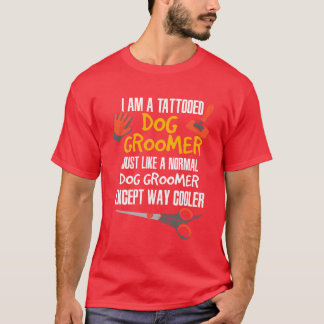 Tattooed Dog Groomer friend boy T-Shirt