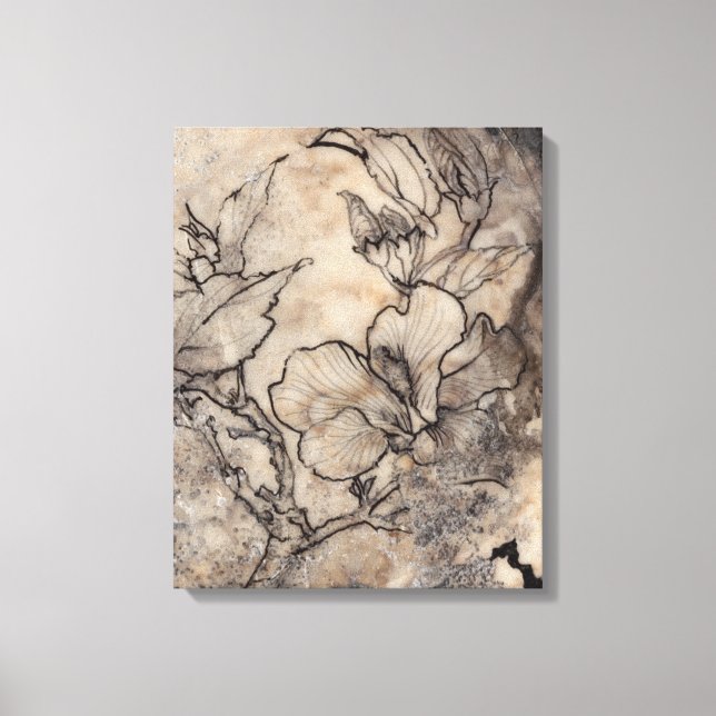 Tattooed Floral I Canvas Print (Front)