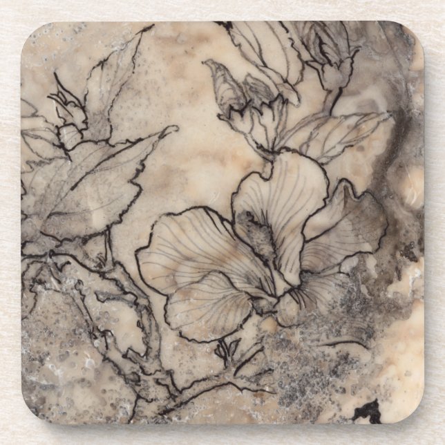 Tattooed Floral I Coaster (Front)