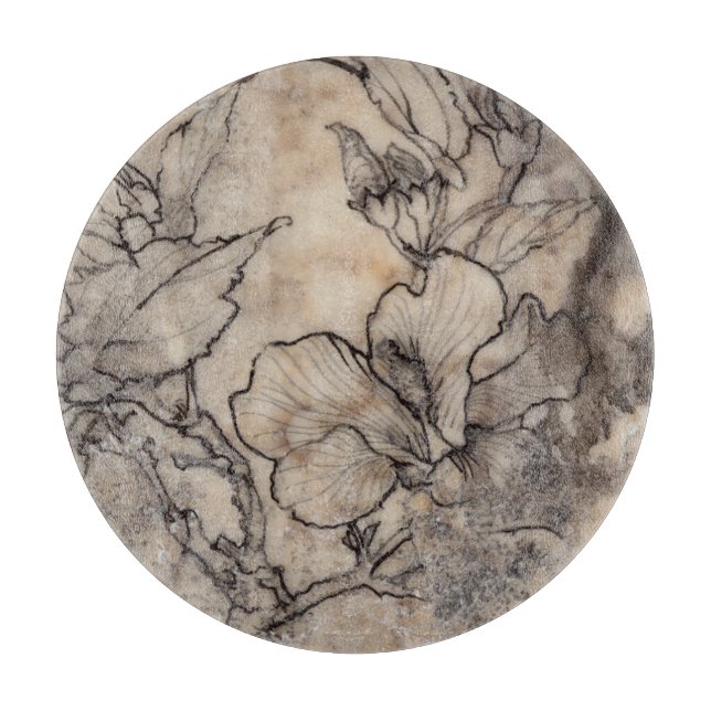 Tattooed Floral I Cutting Board (Front)