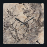 Tattooed Floral I Square Wall Clock<br><div class="desc">Floral</div>
