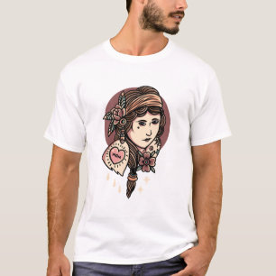 Tattooed girl tattoo design   T-Shirt