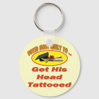 Tattooed Head Keychain