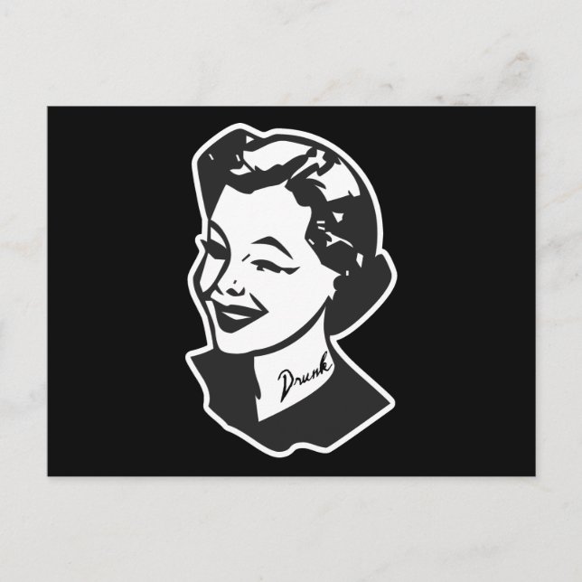 Tattooed Housewife - Drunk Postcard (Front)