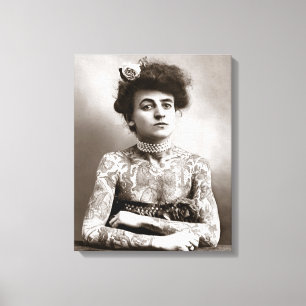 Tattooed Lady, 1907 Canvas Print