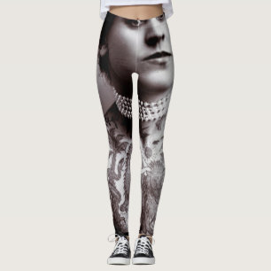 Tattooed Lady Maud Wagner 1907 Vintage Leggings