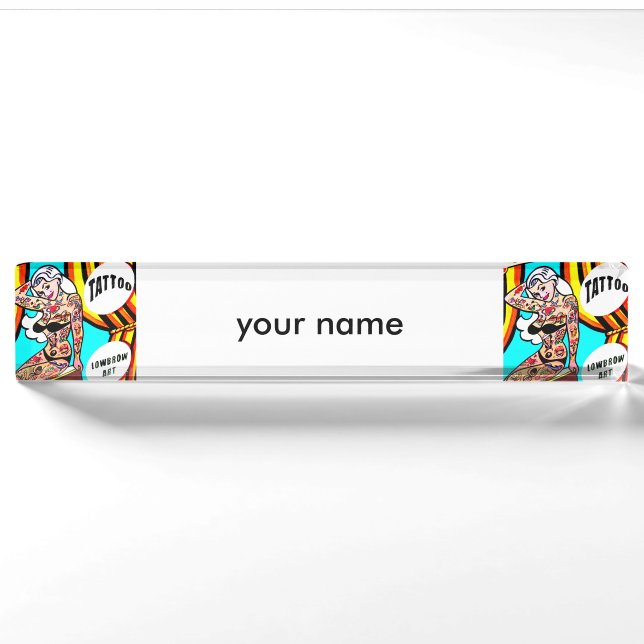 tattooed lady nameplate (Front)