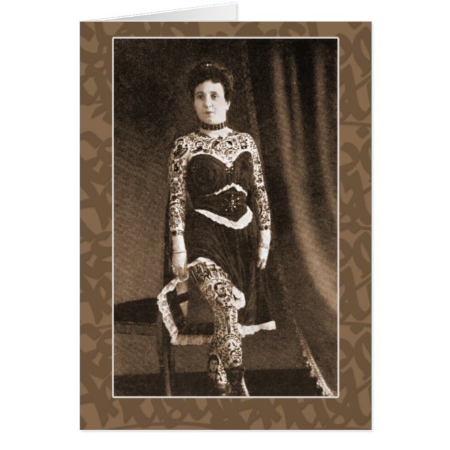Tattooed Lady on Cards, Postcards (Front)