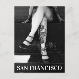 Tattooed Legs  - San Francisco California Postcard