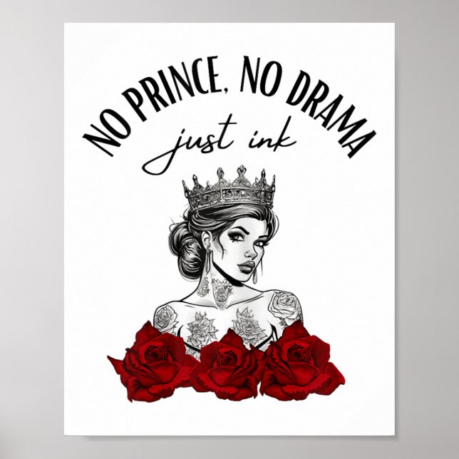 Tattooed Single Woman Inked Woman For Anti Valenti Poster (Front)