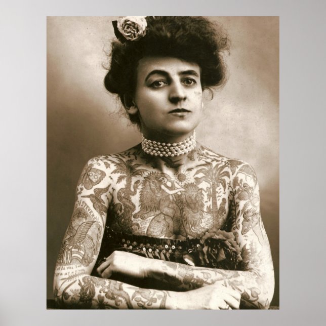 Tattooed with Pearls, Victorian Lady Poster (Front)