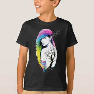 Tattooed Woman Sticker  T-Shirt