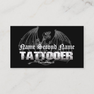 Tattooer Mediaeval Dragon Business Card