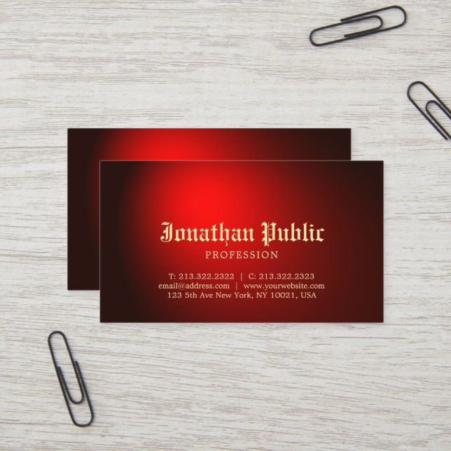Tattooist Tattoo Art Artist Creative Black Red Business Card (Front/Back In Situ)