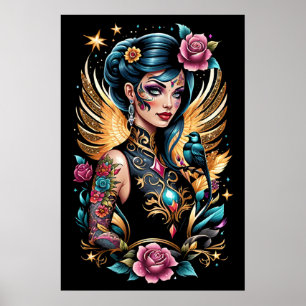 Tattoos And Roses 2 Poster