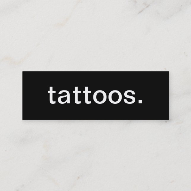 Tattoos Business Card (Front)