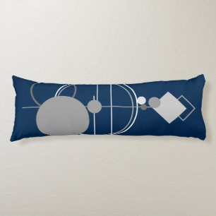 Tattoos Line Art   Abstract Navy Blue Dark Grey Body Pillow