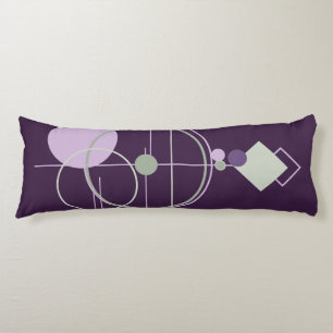 Tattoos Linework Bohemian Purple Green Abstract Body Pillow