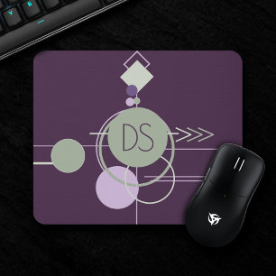 Tattoos Linework   Bohemian Purple Green Branding Mouse Pad