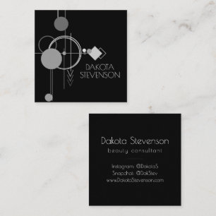 Tattoos Modern Art Deco   Black and Grey Branding Calling Card