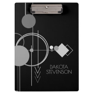 Tattoos Modern Art Deco   Black and Grey Branding Clipboard