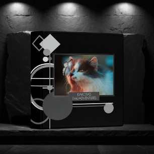 Tattoos Modern Art Deco   Black Grey Pet Album Binder