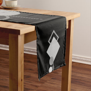 Tattoos Modern Art Deco Monochrome Minimalism Short Table Runner